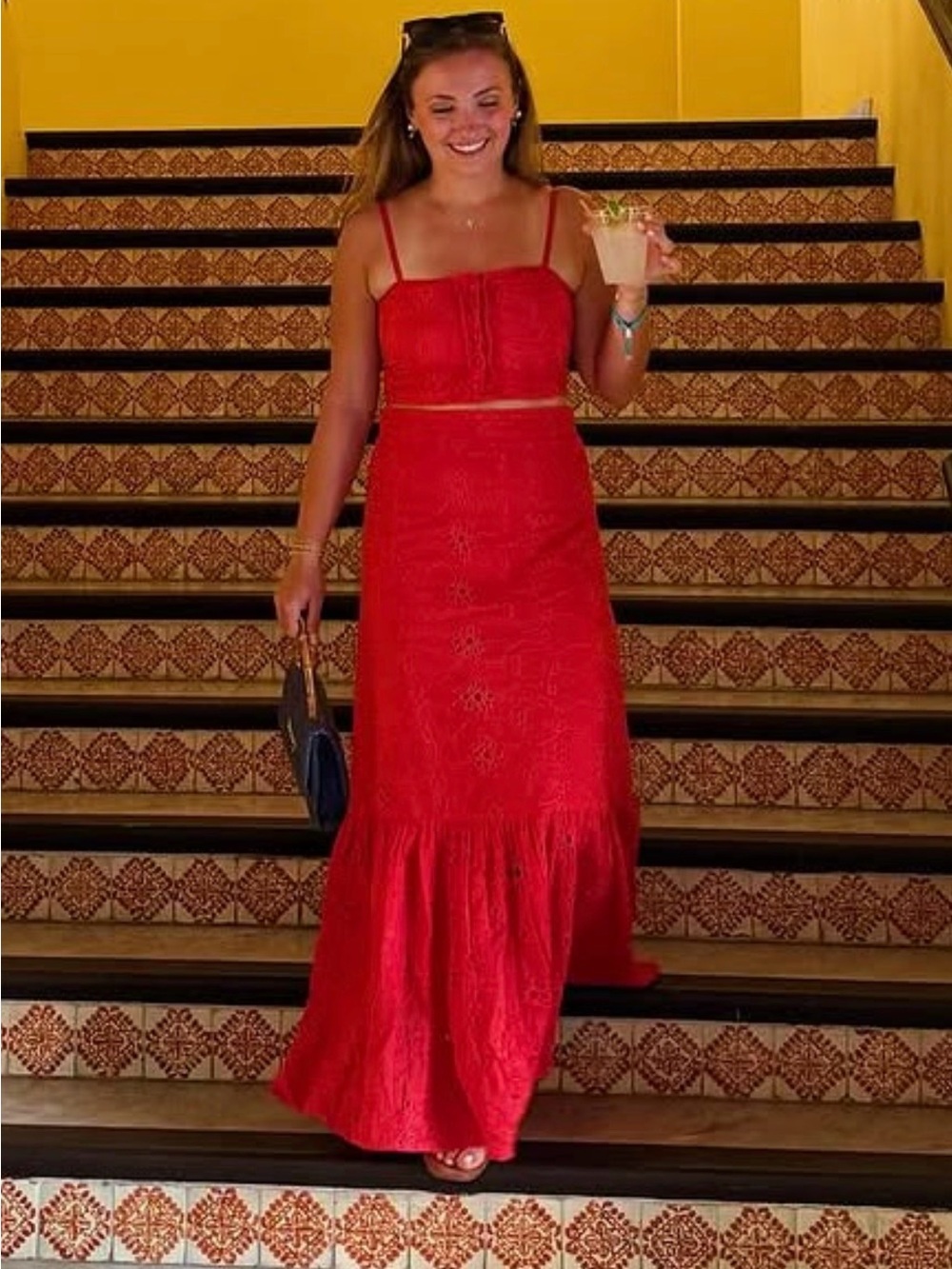 Red Eyelet Set